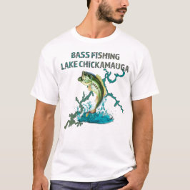 Camiseta Lago de Pesca Bass Chickamauga
