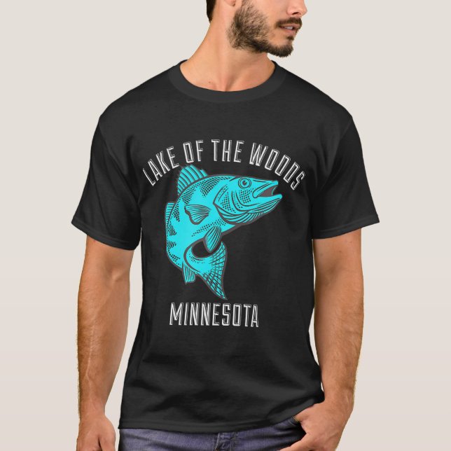 Camiseta Lago de Woods Minnesota Walleye Fisheries (Frente)