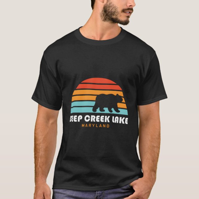 Camiseta Lago Deep Creek Maryland Bear Deep Creek Lake (Frente)