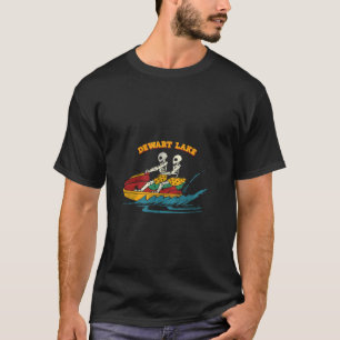 Camiseta Lago Dewart Indiana Esqueleto Engraçado Jet Ski Re
