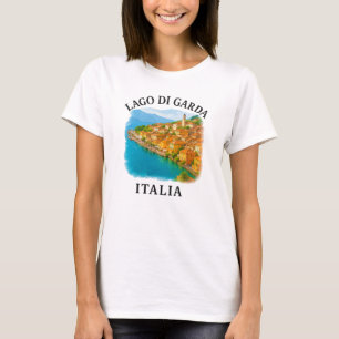 Camiseta Lago di Garda Italia Watercolor Vista