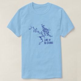 Camiseta Lago do Mapa de Ozarks Missouri