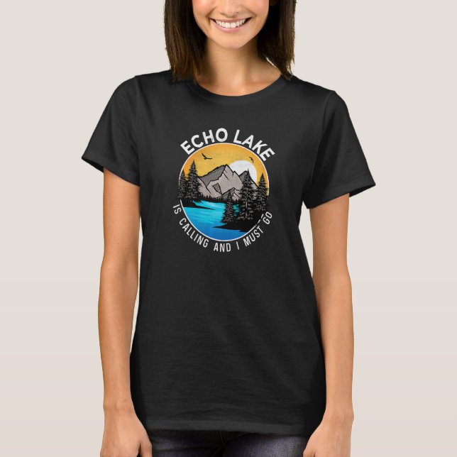Camiseta Lago Echo Do Barco De Pesca Lakeview (Frente)