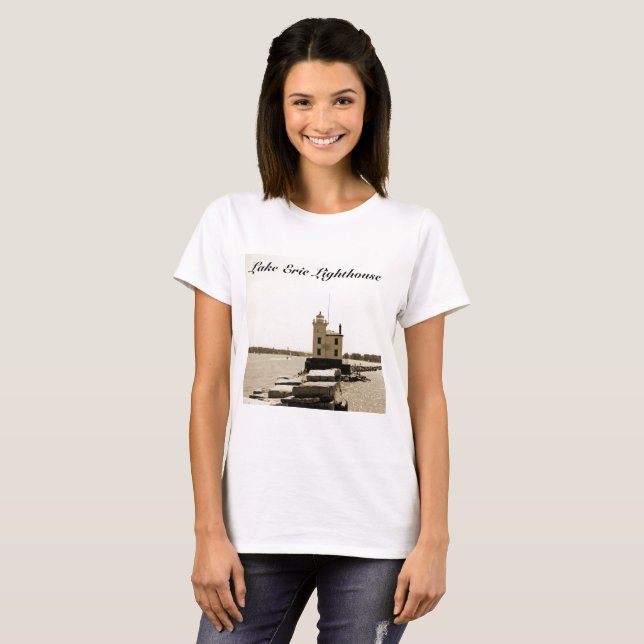 Camiseta Lago Erie Lighthouse (Frente Completa)
