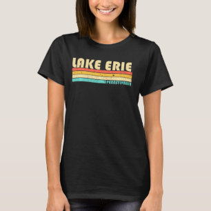Camiseta Lago Erie Pensilvânia Divertido Verão de Pesca Aca