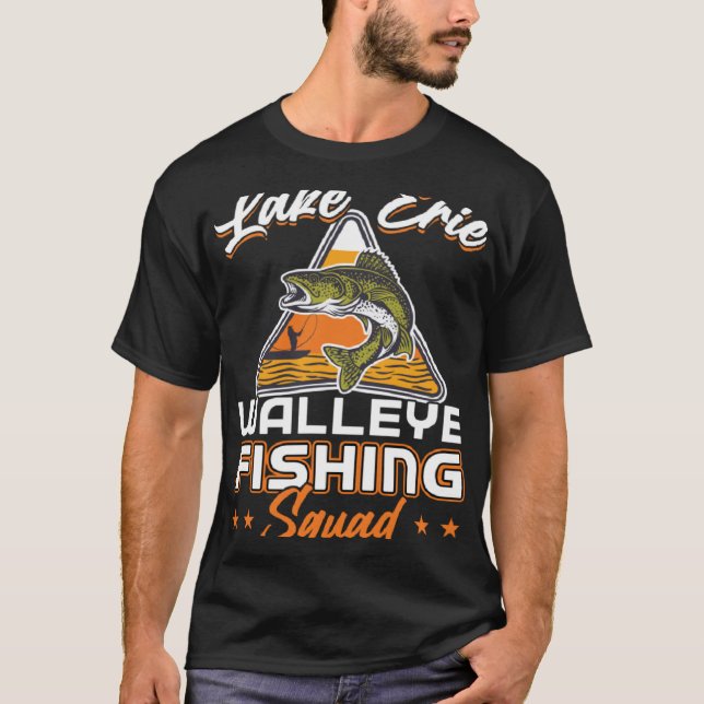 Camiseta Lago Erie Walleye - Esquadrão de Pesca (Frente)