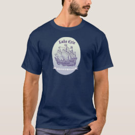 Camiseta Lago ErieTall Ship para Compradas Novelty do Viage