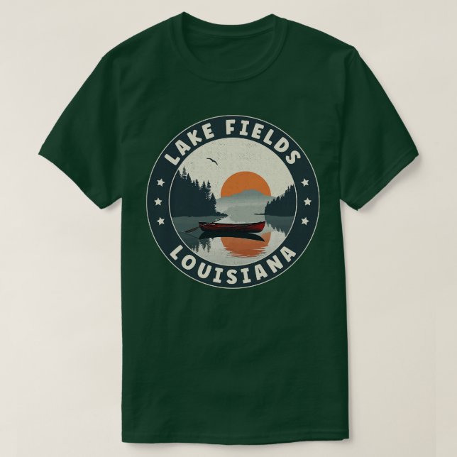 Camiseta Lago Fields Louisiana Sunset TSirt (Frente do Design)
