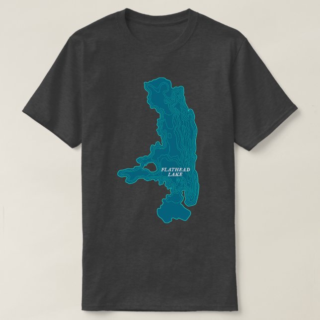 Camiseta Lago Flathead (Frente do Design)