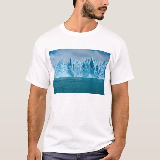 Camiseta Lago, gelo e céu azuis (Frente)