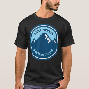 Camiseta Lago Genebra Suiça Retro Suíça Gift