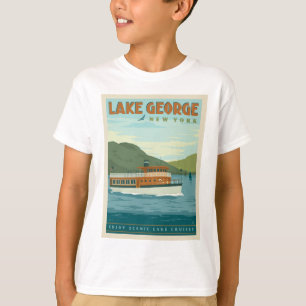 Camiseta Lago George, Nova York   Vintage Boat
