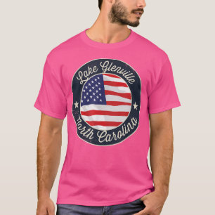 Camiseta Lago Glenville - Patriótico Carolina do Norte Souv