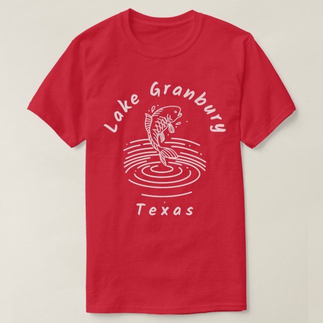 Camiseta Lago Granbury Teas Souvenir (Frente do Design)
