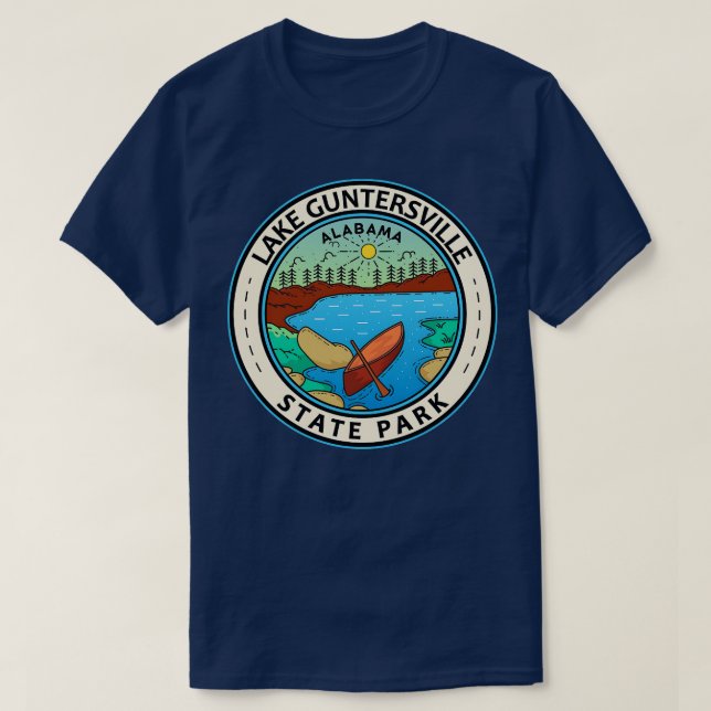 Camiseta Lago Guntersville State Park Crachá Alabama TShirt (Frente do Design)