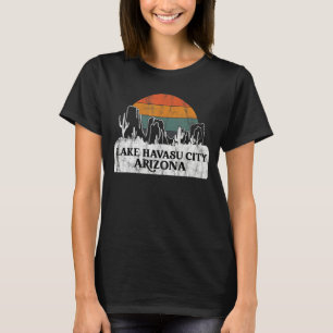 Camiseta Lago Havasu Cidade AZ Arizona Vintage sunset cactu