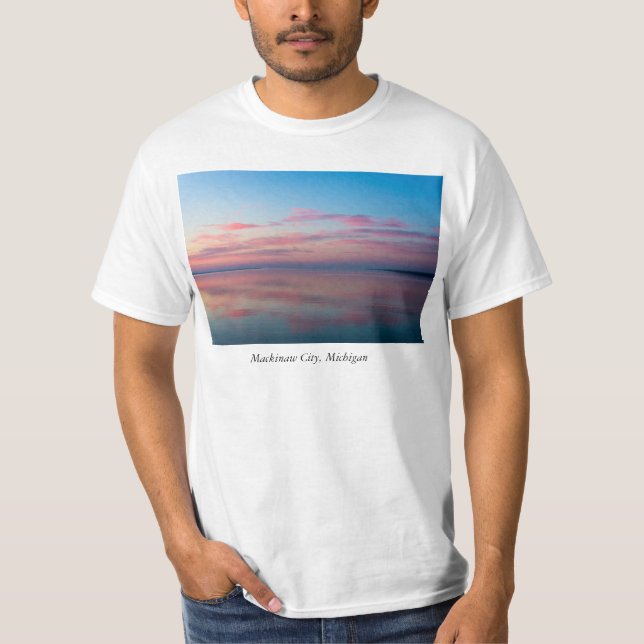 Camiseta Lago Huron Pink Sunrise (Frente)