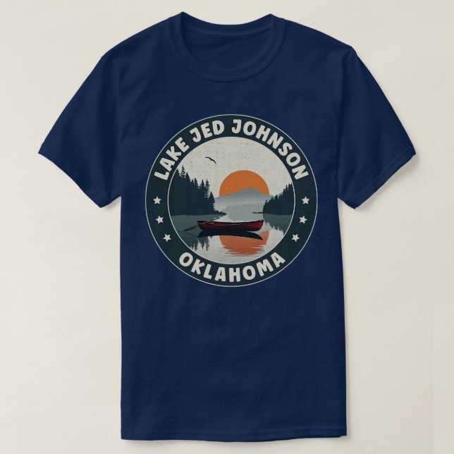 Camiseta Lago Jed Johnson Oklahoma Sunset (Frente do Design)
