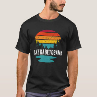 Camiseta Lago Kabetogama Minnesota Férias de Pesca Antigo
