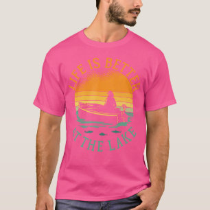 Camiseta Lago Life Barco Pescadores Kayaking Sailing Capta