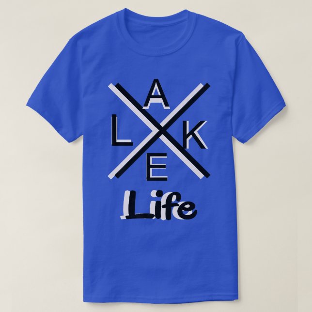 Camiseta Lago Life Funny Camping Prêmio de Pesca (Frente do Design)