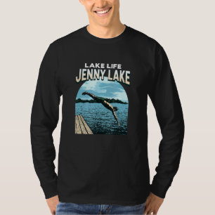 Camiseta Lago Life Jenny Lake Natação Wyoming Natação Nadad