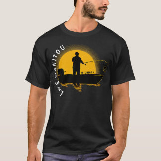 Camiseta Lago Manitou Fish Michigan Sunrise