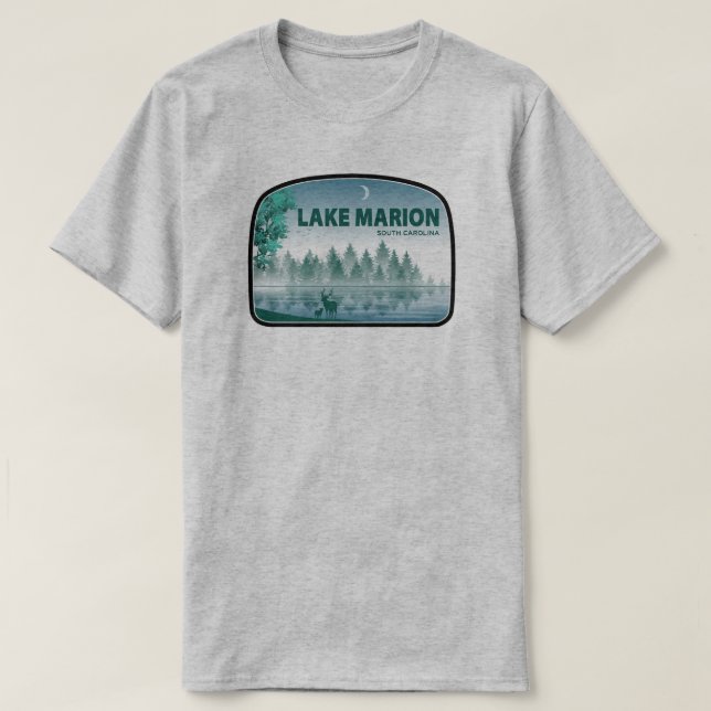 Camiseta Lago Marion South Carolina Deer (Frente do Design)