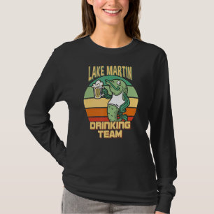 Camiseta Lago Martin Bebendo Equipe Engraçada Pesca de Cerv