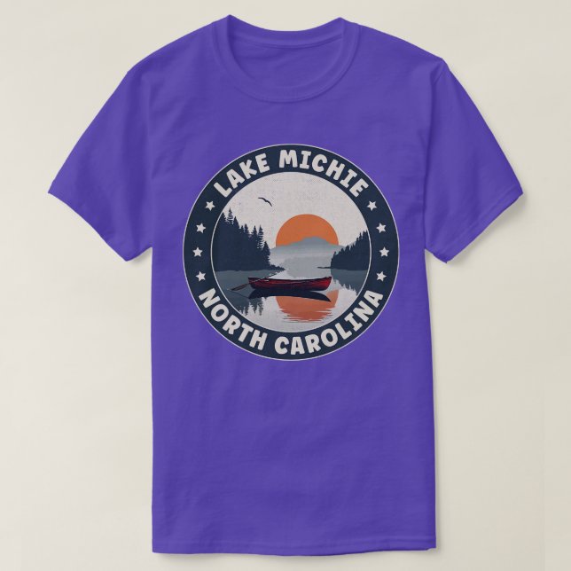 Camiseta Lago Michie North olina Sunset (Frente do Design)