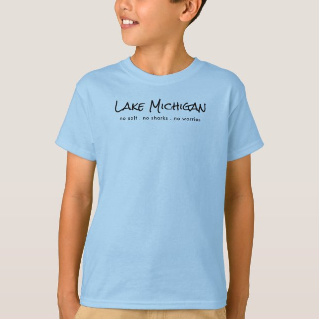 Camiseta Lago Michigan - humor (Frente)