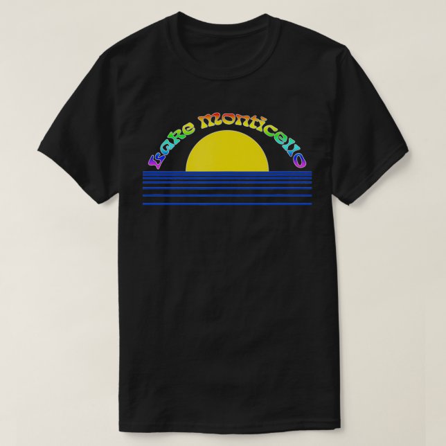Camiseta Lago Monticello Rainbow (Frente do Design)