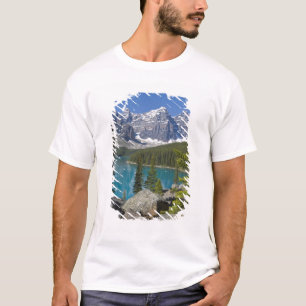 Camiseta Lago Moraine, Rochas Canadenses, Alberta, Canadá