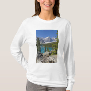 Camiseta Lago Moraine, Rochas Canadenses, Alberta, Canadá