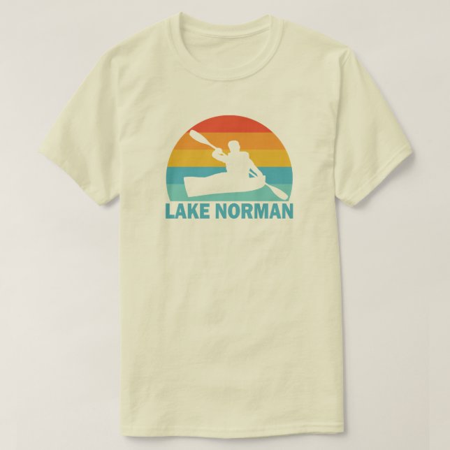 Camiseta Lago Norman Carolina do Norte Kayak (Frente do Design)