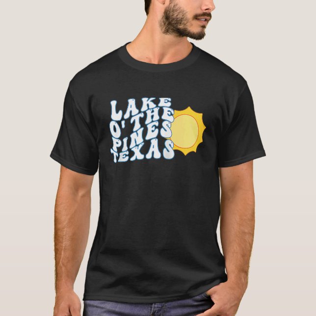 Camiseta Lago O Pines Texas TX Sunrise Souveni (Frente)