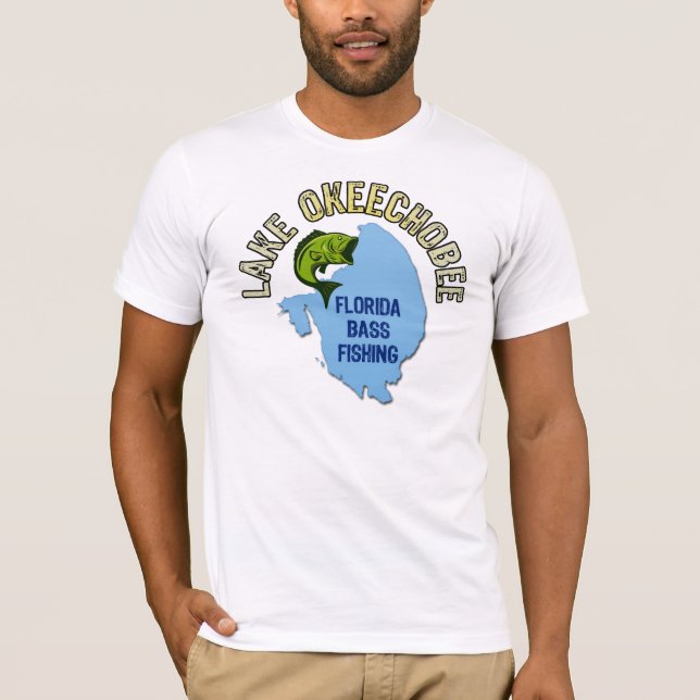 Camiseta Lago Okeechobee, pesca da perda de Florida (Frente)