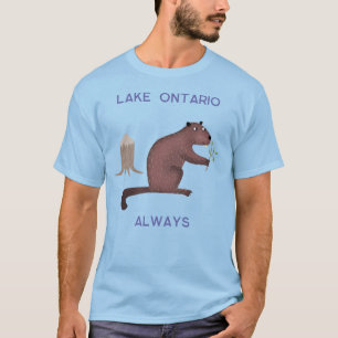 Camiseta Lago Ontario Beaver Texto Personalizado
