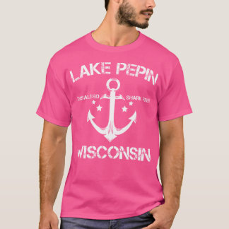 Camiseta Lago Pepin Wisconsin Engraçado Campanha de Pesca n