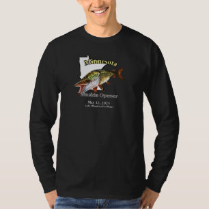 Camiseta Lago Personalizado/Data Minnesota Muskie Opener Da