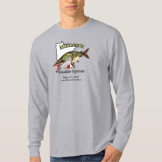Camiseta Lago Personalizado/Data Minnesota Muskie Opener Li