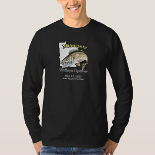 Camiseta Lago Personalizado/Data Minnesota Walleye Opener T