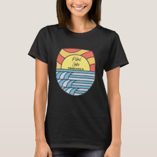 Camiseta Lago Pibel Nebraska NE Pôr do Sol Lembrança de Fér
