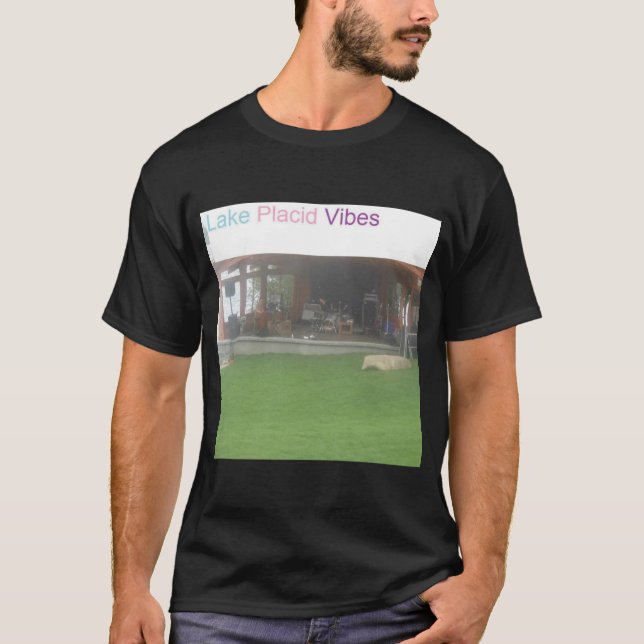 Camiseta Lago Plácido Vibes à noite (Frente)