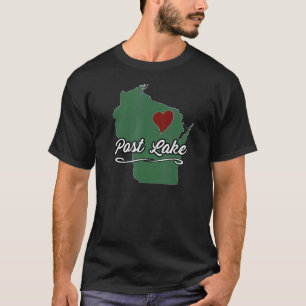 Camiseta LAGO POST Wisconsin WI EUA  Cidade Estado Lembranç