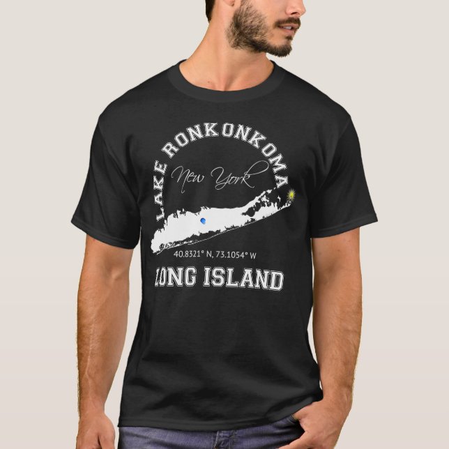 Camiseta Lago Ronkonkoma Long Island New York Varsity (Frente)