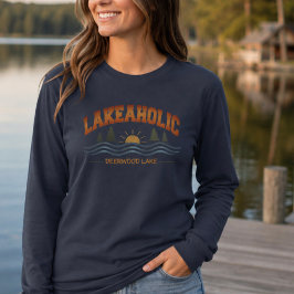 Camiseta Lago Rustico Vintage Lakeaholic Deerwood