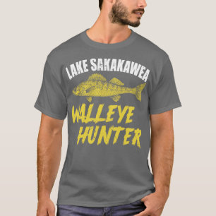 Camiseta Lago Sakakawea Walleye Hunter