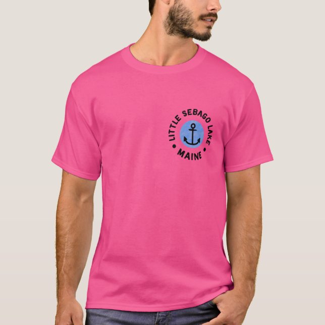 Camiseta Lago Sebago com Âncora (Frente)