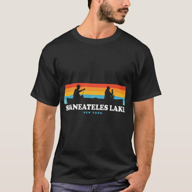 Camiseta Lago Skaneateles Nova York Canoa (Frente)